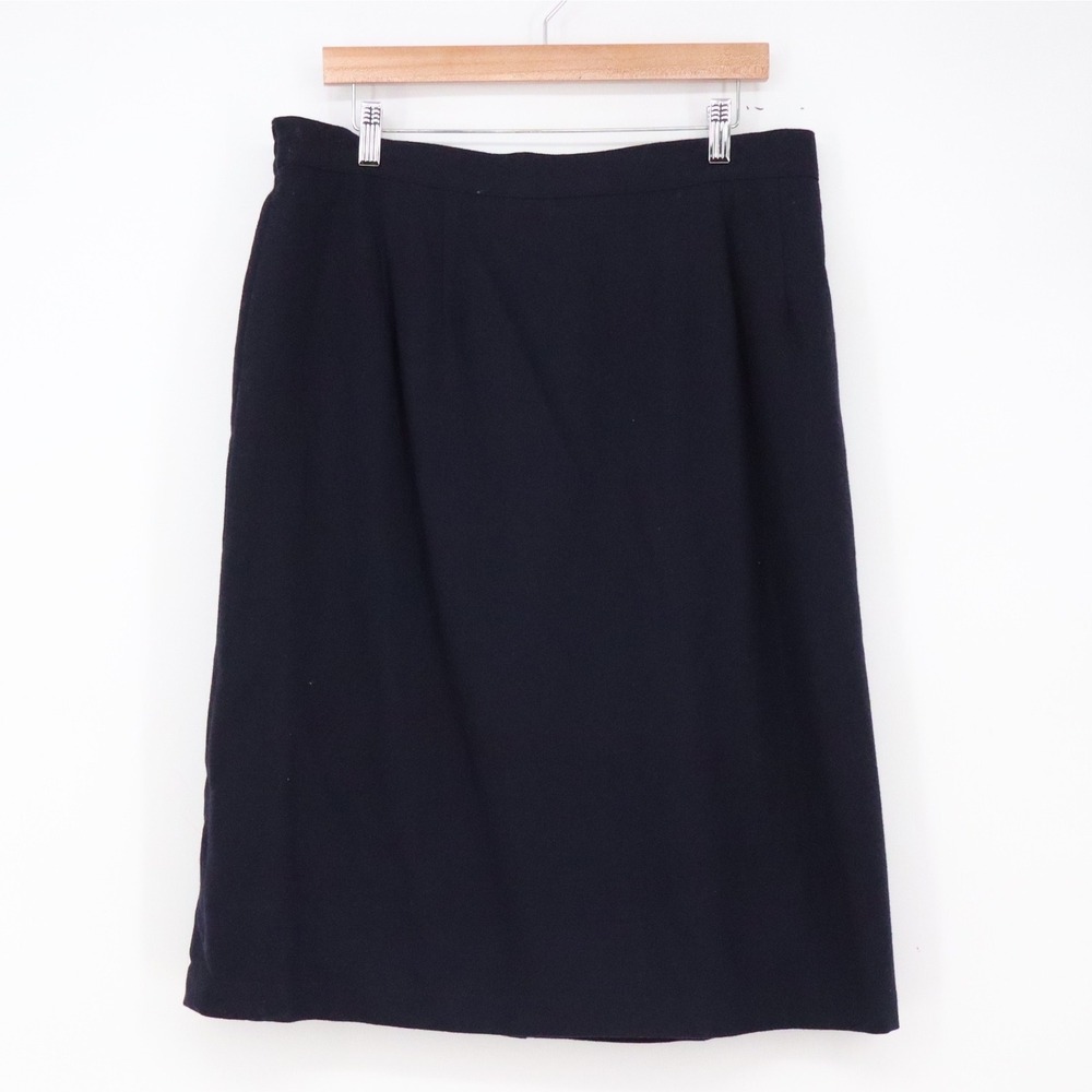 Radcliffe Woman Wool Skirt Womens 20W Navy Blue Midi Career NEW